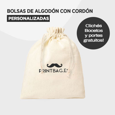 Bolsas de algodón con cordon en Castellón