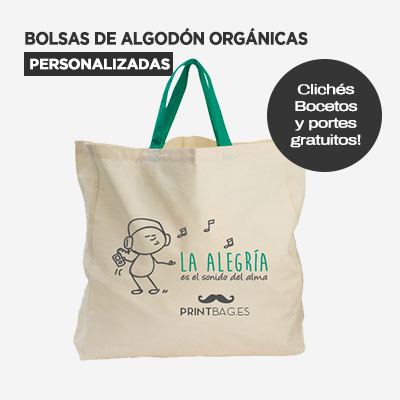 Bolsas de algodón orgánico personalizadas en Teruel